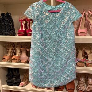 Disney Blue and Pink Sequin Dress